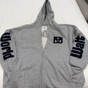 Disney Gray Hoodie Sweatshirt with Black Accents